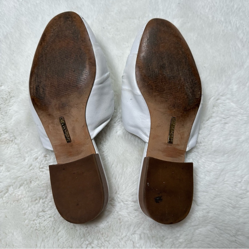 Louise et Cie White Leather Mule Sandals - Picture 3 of 5